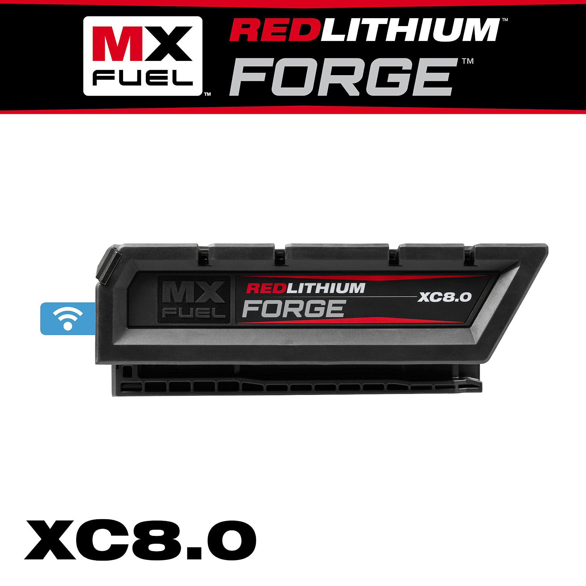 Milwaukee, MX FUEL REDLITHIUM FORGE XC8.0 Battery Pack, Battery Type Lithium-ion, Model# MXFXC608